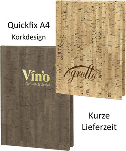 Weinkarten, Klemmmappen Korkdesign A4  Weinkarten, Klemmmappen Korkdesign A4 . Quickfix in 2 Farben